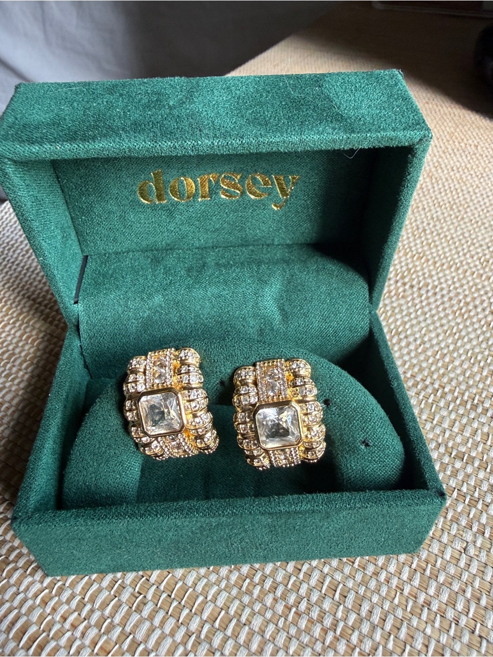 Dorsey Crawford Earrings with Lab Grown White Sapphire in Original Box